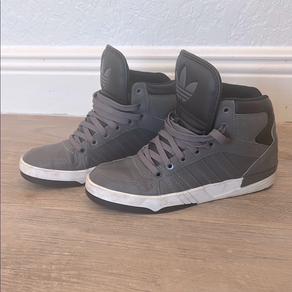 Adidas Gray High-Top Sneakers